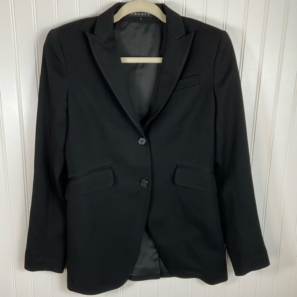 Theory Black Single-Breasted Women's Blazer